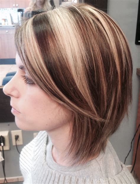 Short Haircut With Blonde Highlights