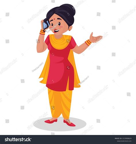822 Indian Woman Talking Ethnic Wear Images, Stock Photos & Vectors