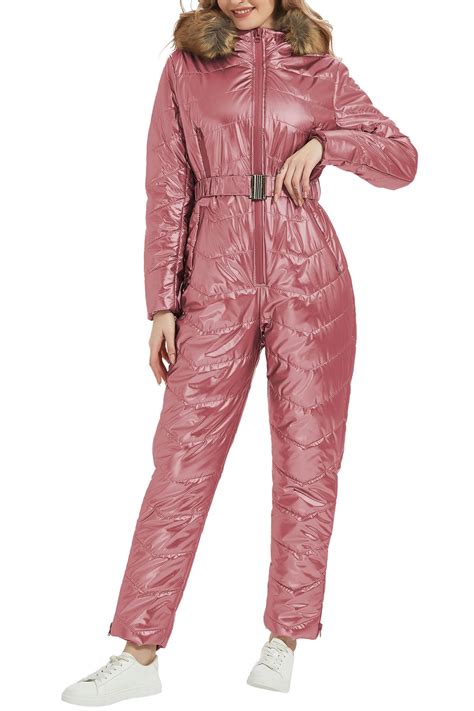 RISISSIDA Women Ski Suit Jumpsuit,Waterproof Snowsuit One Piece with
