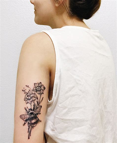 december flowers tattoo 6