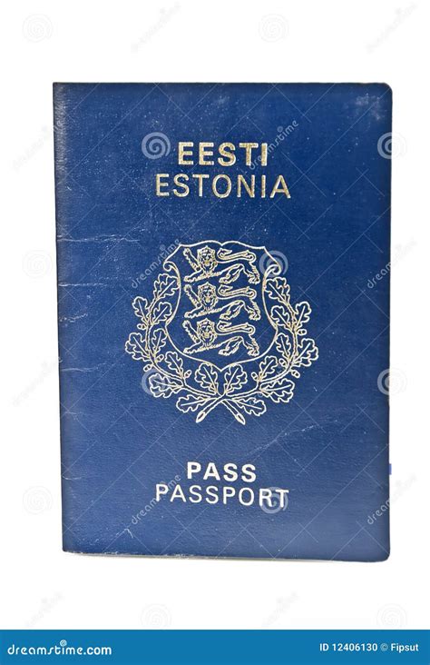 Estonian passport stock photo. Image of macro, blue, international ...