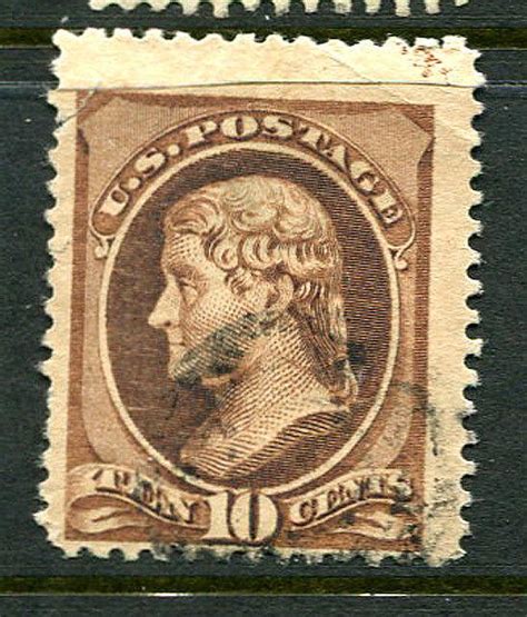 US Lot 5627 US Postage 1879 A49 - 150 Hard Paper 10 Cents Brown Stamp | United States, Stamp ...