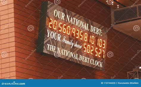 NEW YORK, USA- DECEMBER 2017: National Debt of USA Clock in Manhattan ...