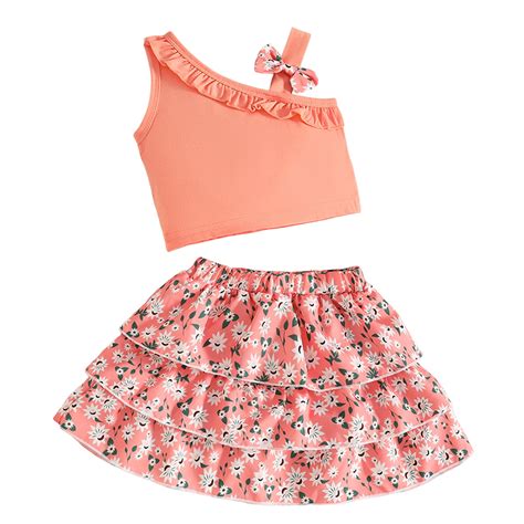 Toddler Baby Girl Summer Clothes Flower Embroidery Sleeveless Smocked
