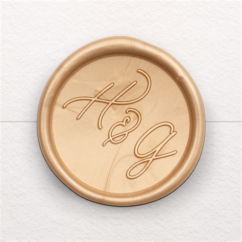 Custom Calligraphy Initials Wax Seal, Wedding Wax Seal, Script Initials ...