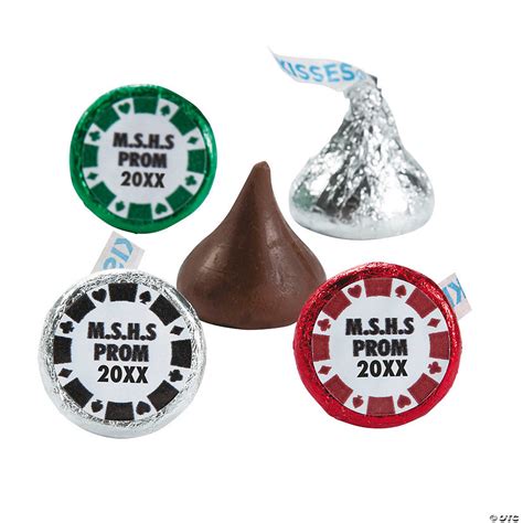 Personalized Casino Hershey’s® Kisses® Stickers | Oriental Trading