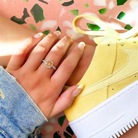 The Halo Morganite Engagement Ring – Modern Gents