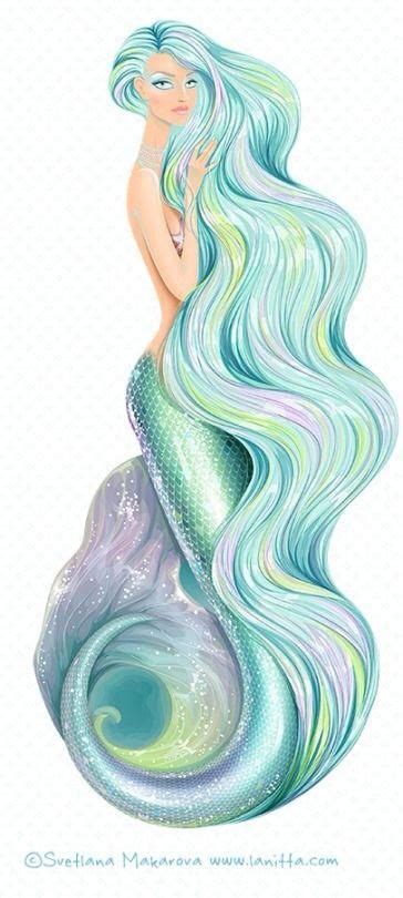 Mermaid Hair Drawing at PaintingValley.com | Explore collection of