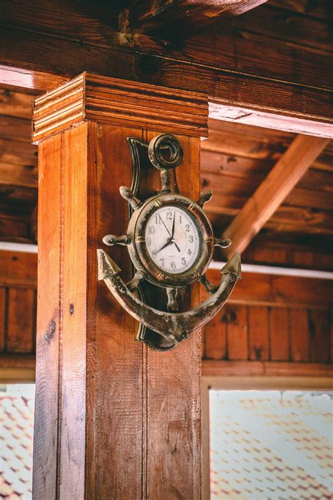 photo   hanging clock  stock photo