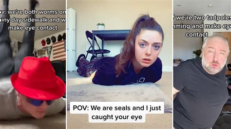 POV: We're X and We Make Eye Contact While We're Y | Know Your Meme