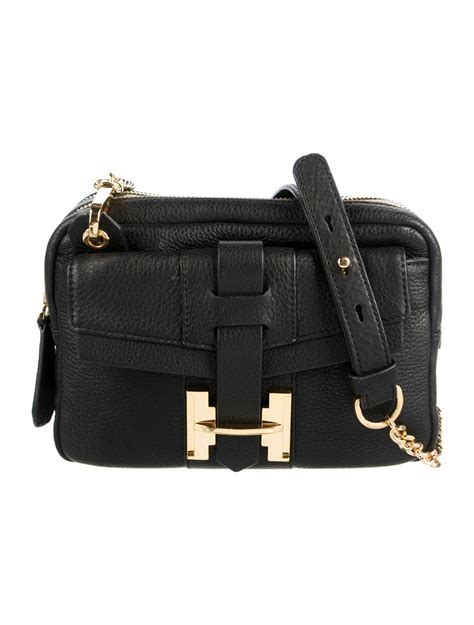 Halston Heritage Leather Crossbody Bag - Black Crossbody Bags, Handbags