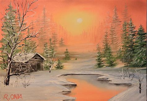 Winter Scene Painting at PaintingValley.com | Explore collection of Winter Scene Painting