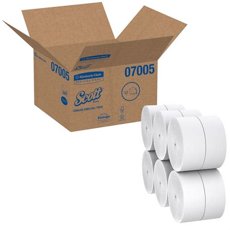 KIMBERLY-CLARK PROFESSIONAL Toilet Paper Roll, Scott® Essential™, Jumbo Coreless, 1 Ply ...