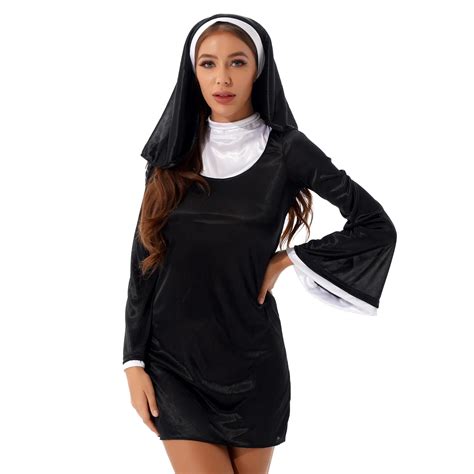 Women Sexy Lingerie Cosplay Nun Uniform Role Play Costumes Halloween