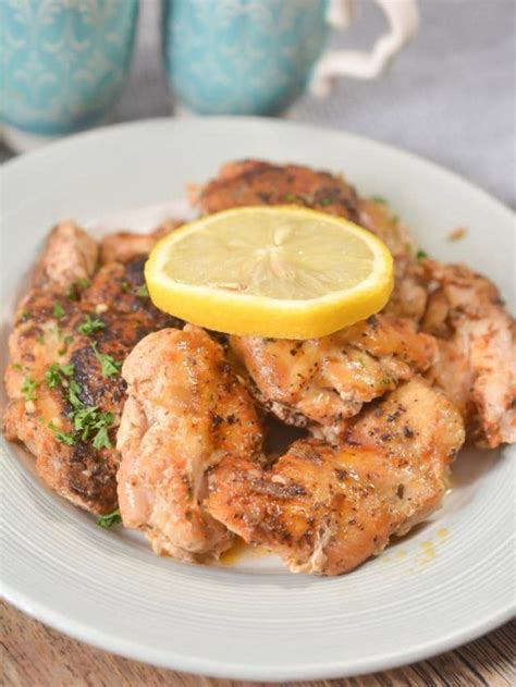KETO CROCKPOT GARLIC LEMON CHICKEN THIGHS LOW CARB RECIPE STORY
