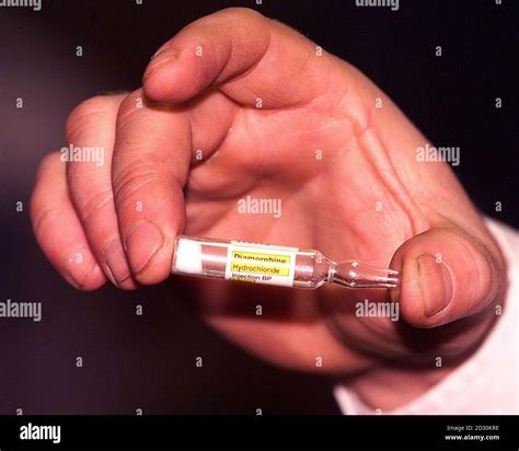A phial of Diamorphine hydrochloride which is the medical name for ...