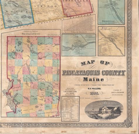 Map of Piscataquis County Maine.: Geographicus Rare Antique Maps