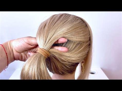 Прическа на средние волосы.Летняя прическа - YouTube | Fast hairstyles ...