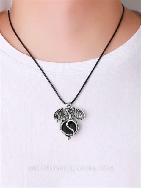 obsidian dragon necklace metaphysical store
