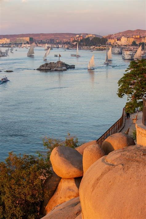 Felucca Boats on Nile River in Aswan Editorial Stock Image - Image of feluka, arabic: 247946414