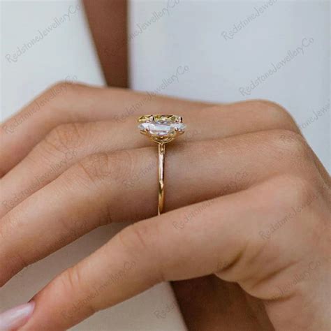 Toi Et Moi 2 Tone Engagement Ring, Canary Yellow Pear With Colorless