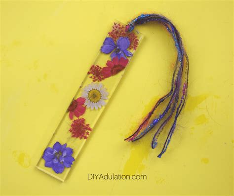 Pressed Flower DIY Bookmark Craft - DIY Adulation