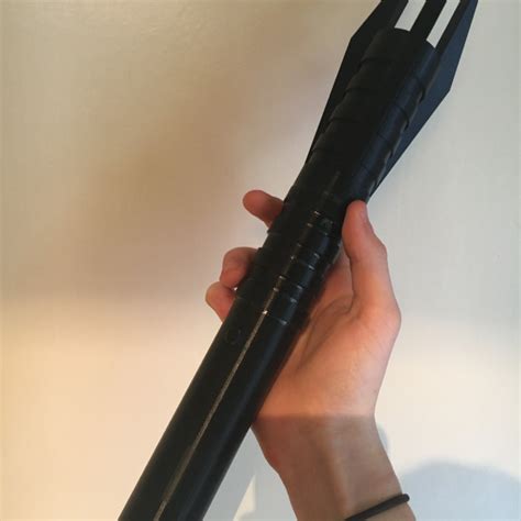 3D Printable Sith Stalker lightsaber 3 piece by Archie Jones