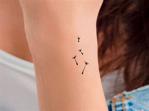 Dandelion Seeds Temporary Tattoo - Etsy