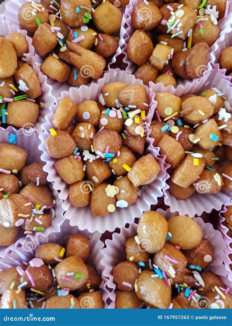 Christmas Traditional Neapolitan Sweets Struffoli, Italian Homemade