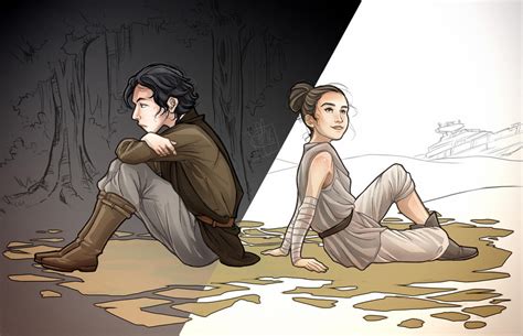 Teen Ben Solo and teen Rey by clefchan on DeviantArt