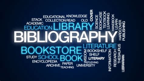 Bibliography Animated Word Cloud, Text Design Animation. Stock Footage ...