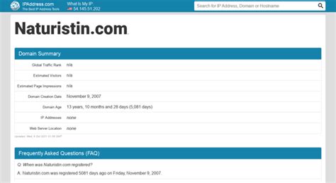 Access naturistin.com.ipaddress.com. Naturistin.com : Website Information