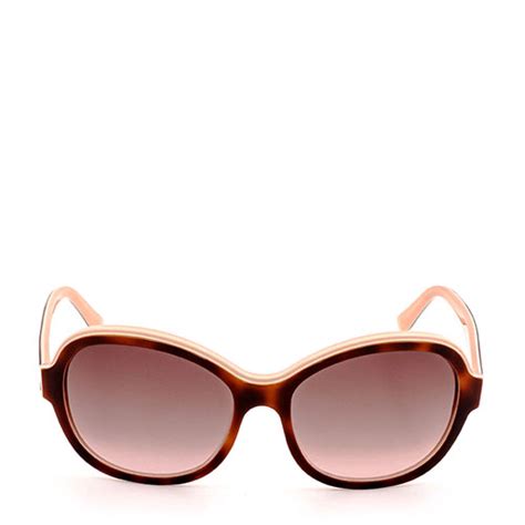 Солнцезащитные очки Salvatore Ferragamo в коричневой оправе овальной ...