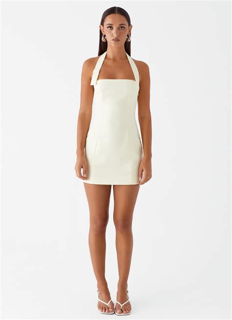 Bianca Halter Dress - Yellow – Peppermayo US