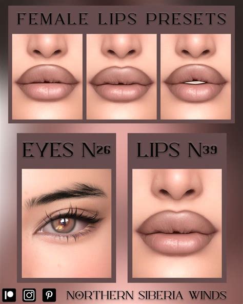 Make-up and Presets Set | northern siberia winds | Sims 4 piercings ...
