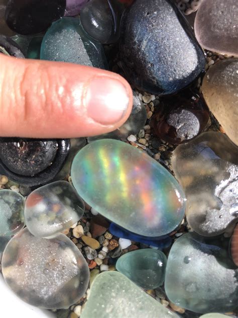 Rainbow sea glass. Found recently in California. Haters gonna hate : r ...