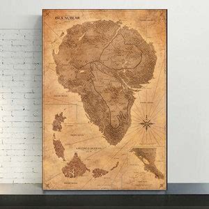 Jurassic Park Map Poster Canvas Wall Art Painting Print,no Frame - Etsy