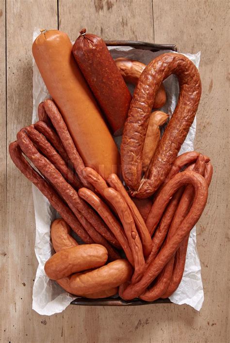 various types of sausages | Stock image | Colourbox