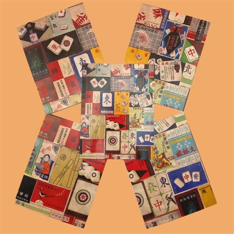 mahjongtileartcards™ - Mahjong Matchbox Cover Collage (2021)