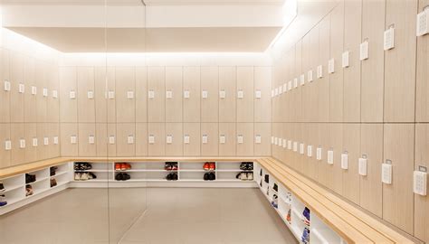 Light filled locker room for office building by Five at Heart. | Office