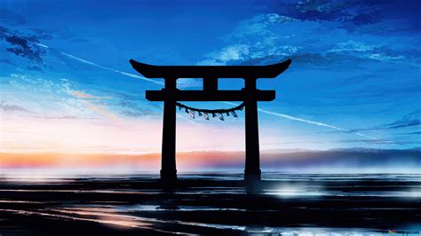 Torii japanese shrine gate 4K wallpaper download