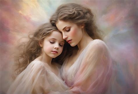 portrait  mother  childportrait  mother  childbeautiful young