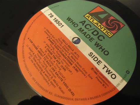 AC/DC ‎– Who Made Who (Maximum Overdrive Soundtrack) – Championship Vinyl