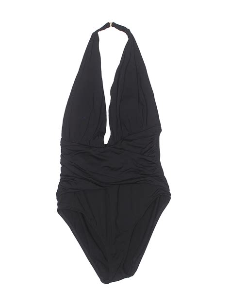 La Blanca Solid Black One Piece Swimsuit Size 10 - 25% off | thredUP