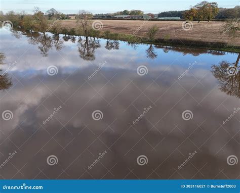 River Derwent Extreme Flood, Yorkshire. 2024 Flooding, Stock Image ...