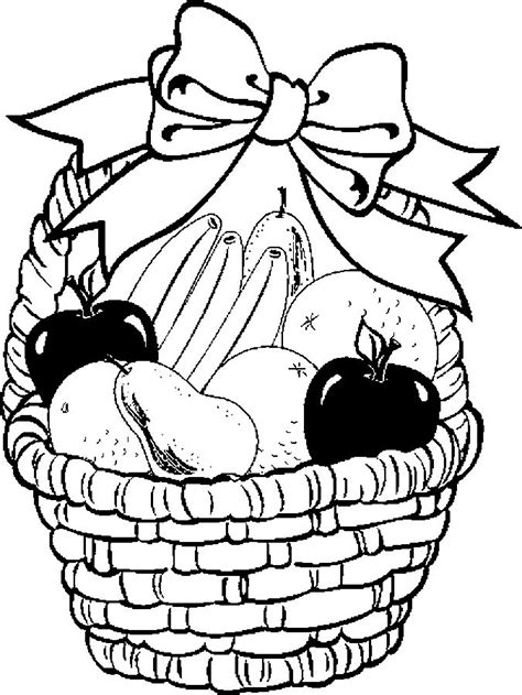 Fruit basket coloring pages | Coloring Pages Printable and Template