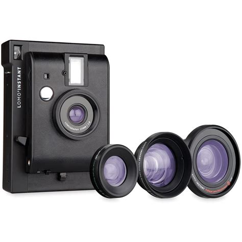 Lomography Lomo'Instant Camera & 3 Lenses (Black Edition) LI800B