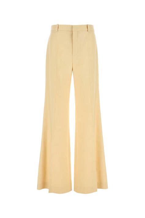 Chloé Cream Canvas Wide-leg Pant Chloe