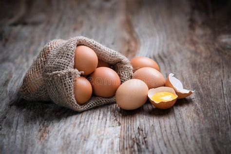 eggs    sack stock image image  homemade