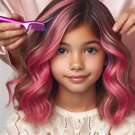 Cabelo Rosa Nas Pontas Infantil - Mechas rosa no cabelo infantil: passo a passo fácil e seguro